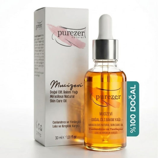 Purezer™ 10 Bitkisel Yağlı Cilt Bakım Yağı | Nem, Işıltı ve Yumuşaklık