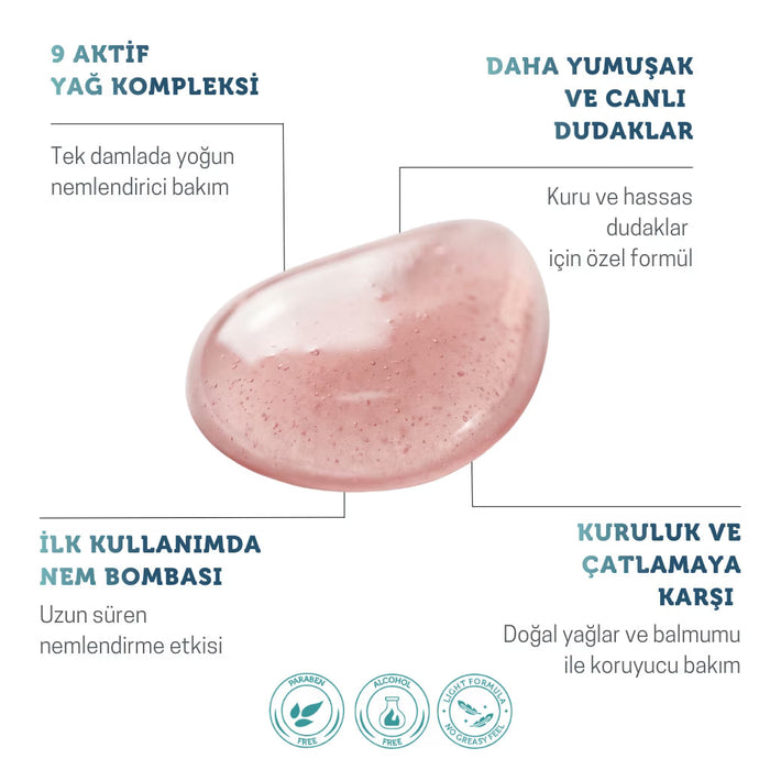 Purezer Doğal Dudak Balmı | Nemlendirici & Rose Tint Etkili Lip Balm