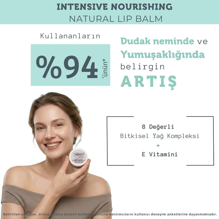 Purezer Doğal Dudak Balmı | Nemlendirici & Rose Tint Etkili Lip Balm