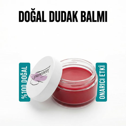 Purezer Doğal Dudak Balmı | Nemlendirici & Rose Tint Etkili Lip Balm