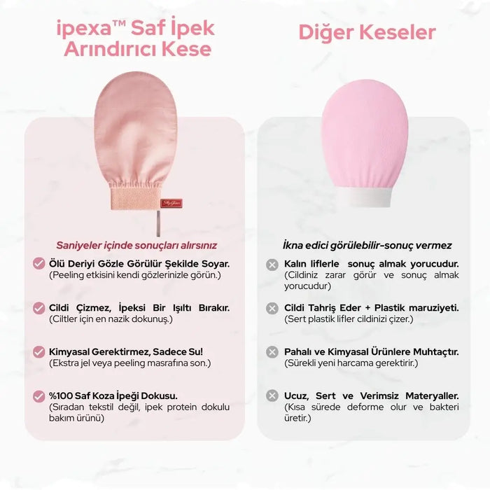 ipexa™ İpek Kese – Ölü Derilerden Saniyeler İçinde Arın